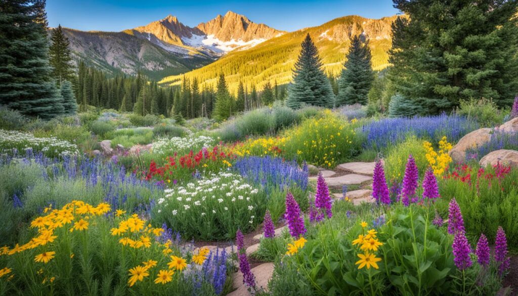 Wildflowers in a Colorado garden